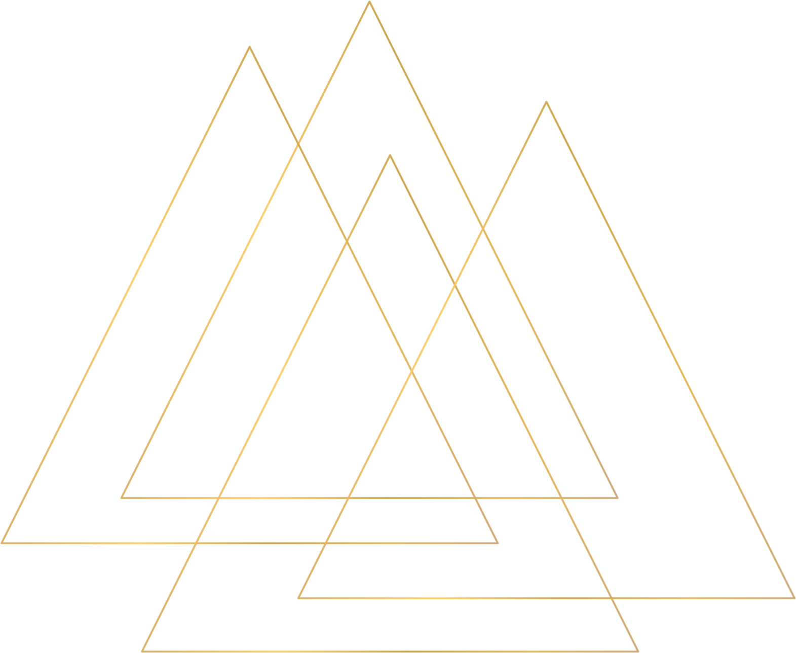 Gold Triangles Outline