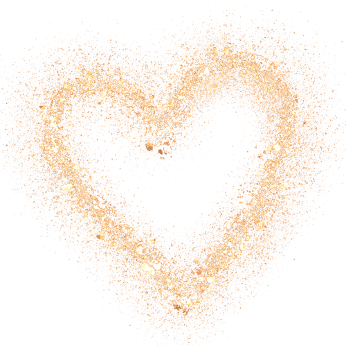 Heart Gold Glitter