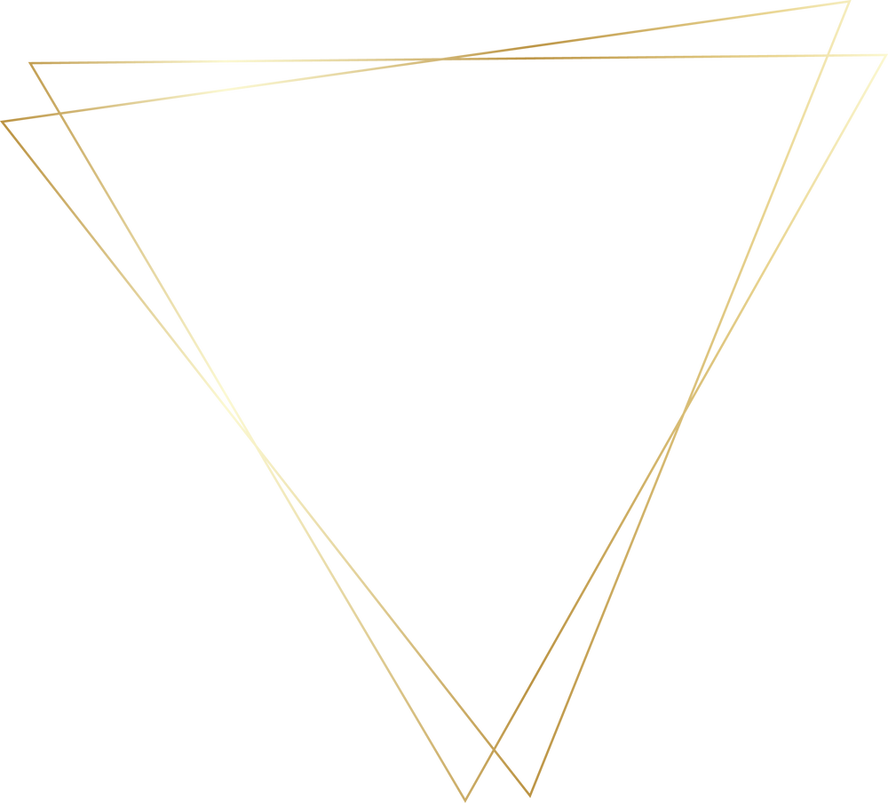 Luxury gold triangle shape frame